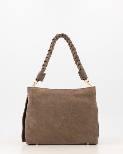 Sarah Schoudertas Suede T414 taupe