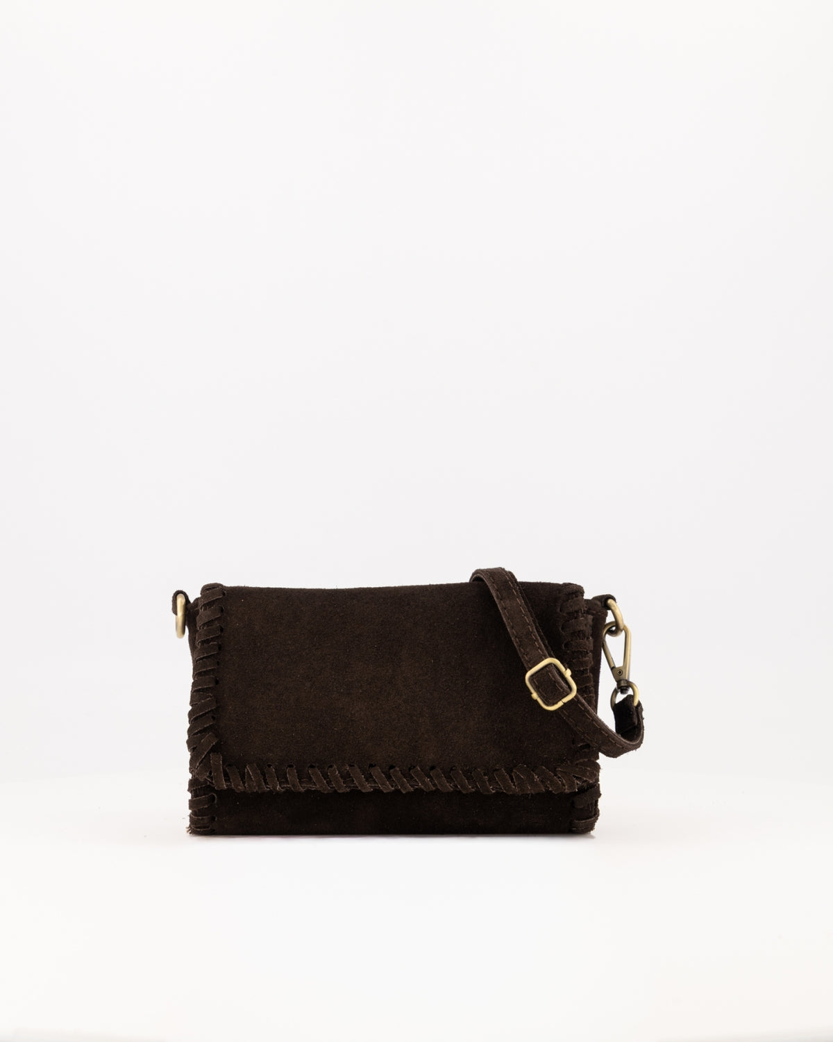 Romee Tas Suede donkerbruin T422
