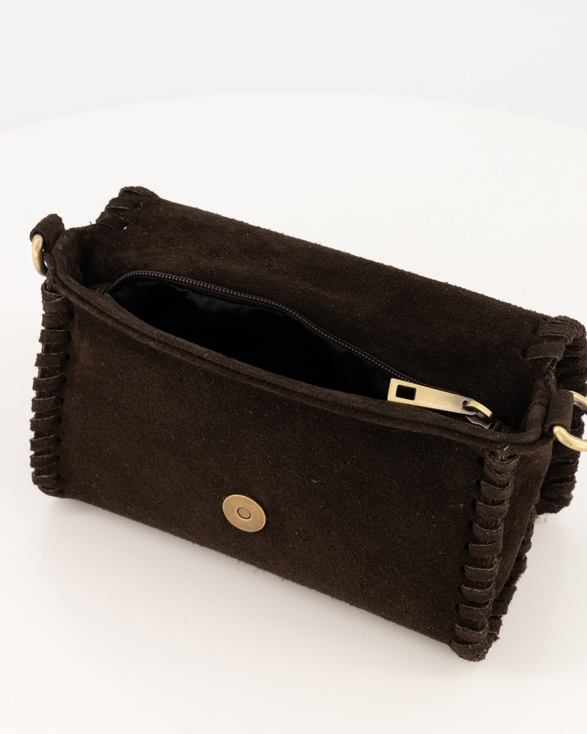 Juliana Tas Suede donkerbruin T423