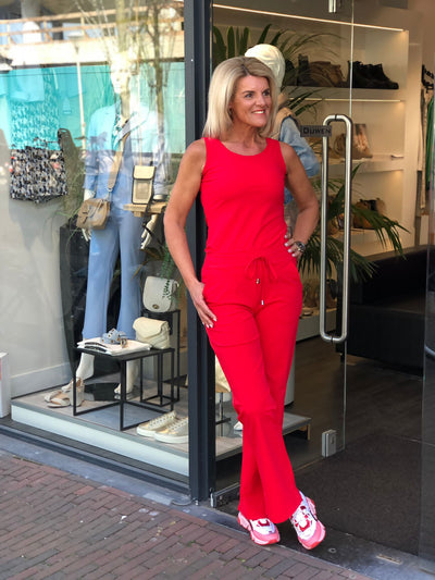 Mi piace Travelstof Broek Recht Model 202089 rood