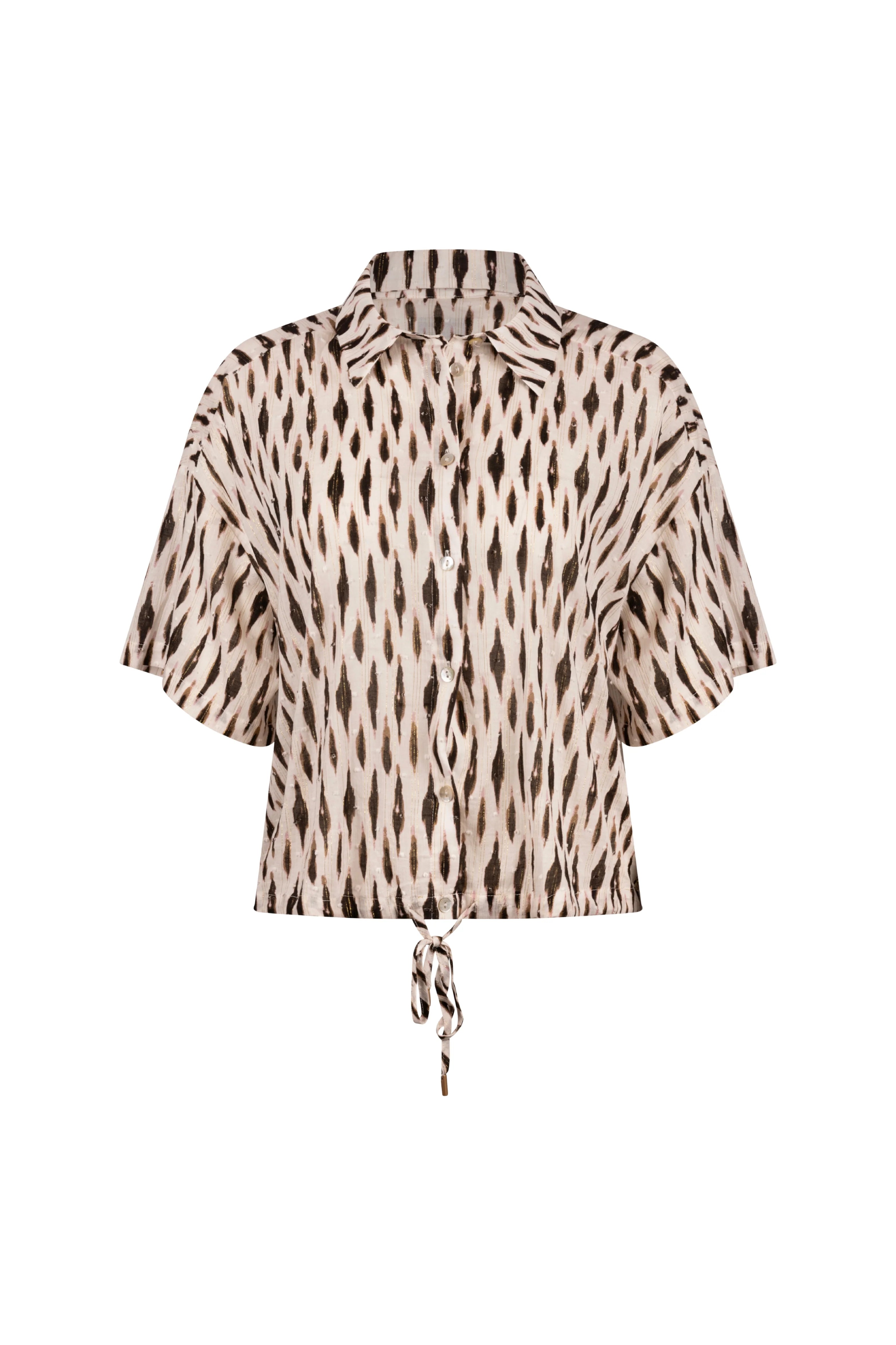 Nukus Britt Blouse Print offwhite/fango