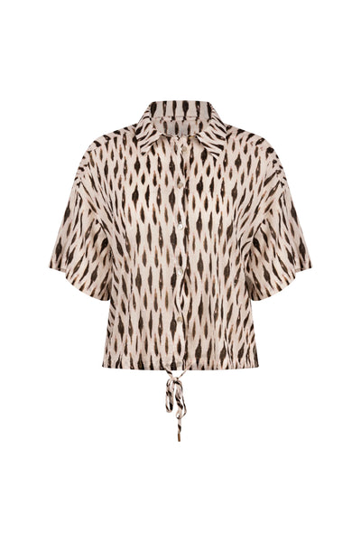 Nukus Britt Blouse Print offwhite/fango