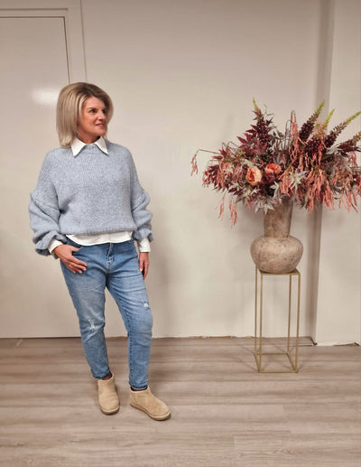 Boebou Sal Trui grijsblauw 0197