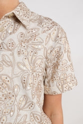 Nukus Leonora Blouse Paillet sand