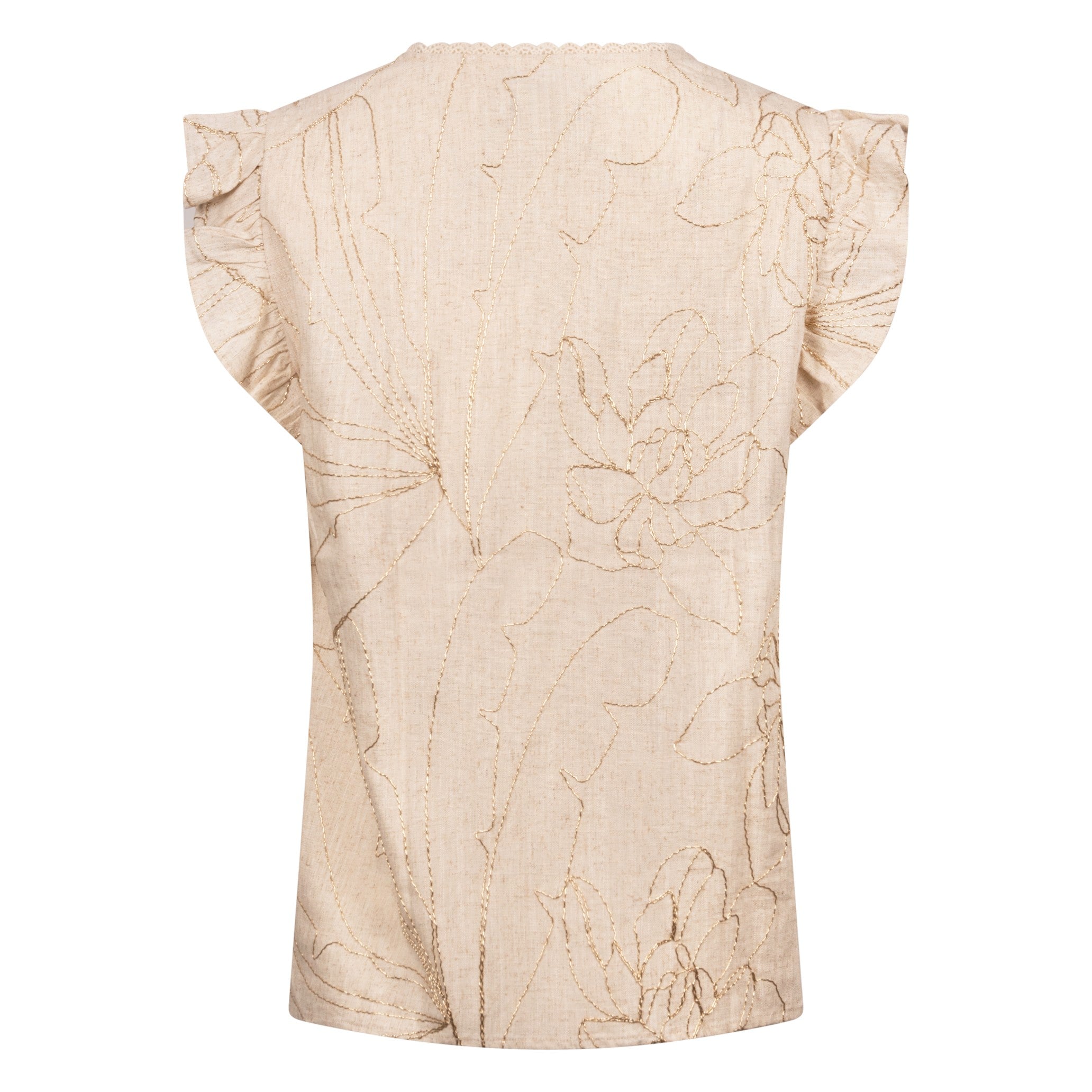 Nukus Lori Top Embroidery sand