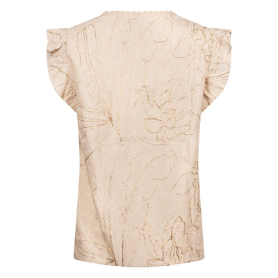 Nukus Lori Top Embroidery sand