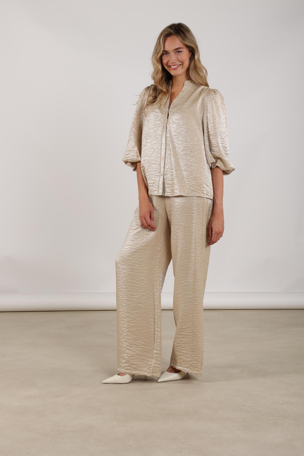 Nukus Rosie Blouse Shiny sand