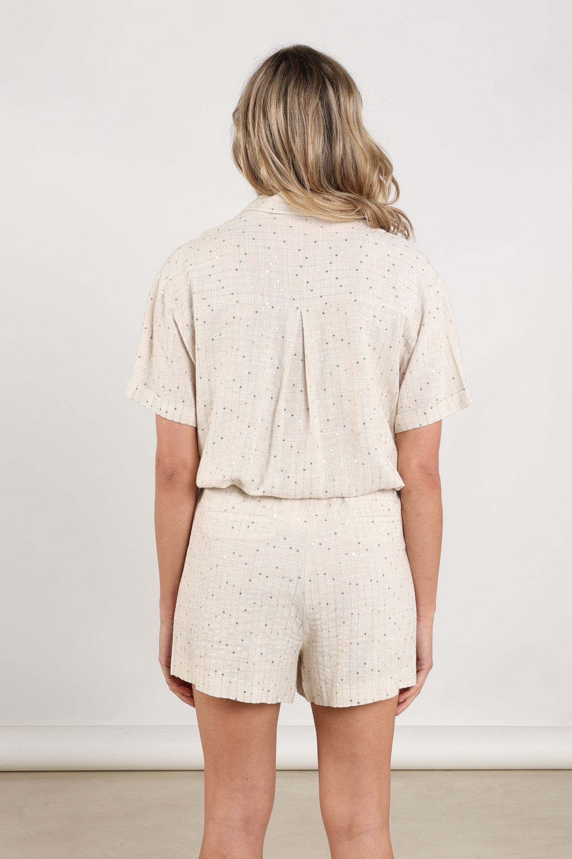 Nukus Leonora Blouse Paillet sand