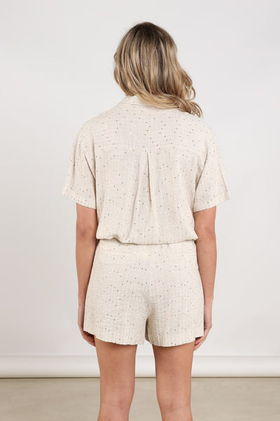 Nukus Leonora Blouse Paillet sand