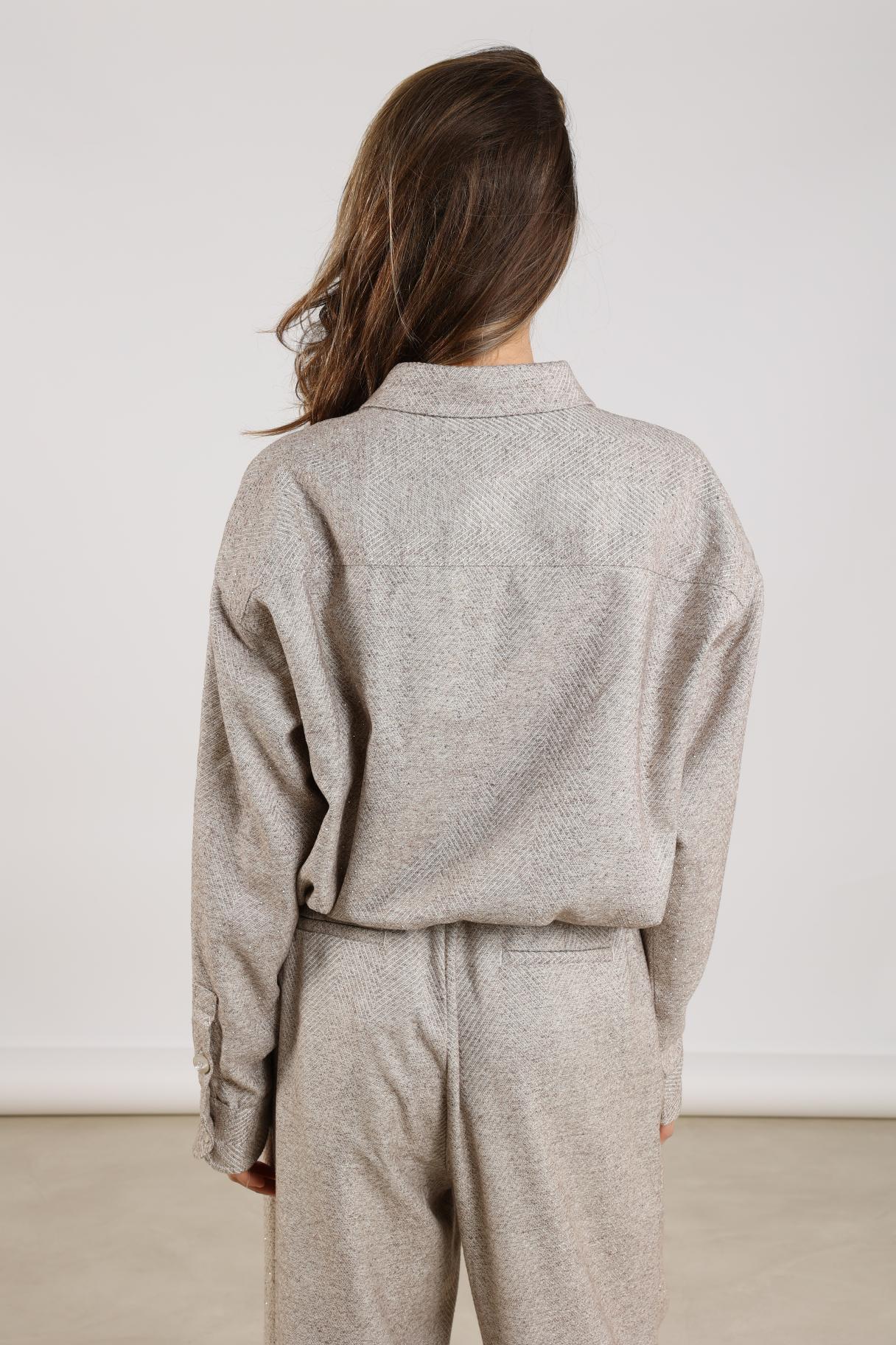 Nukus Lara Blouse Strass zand