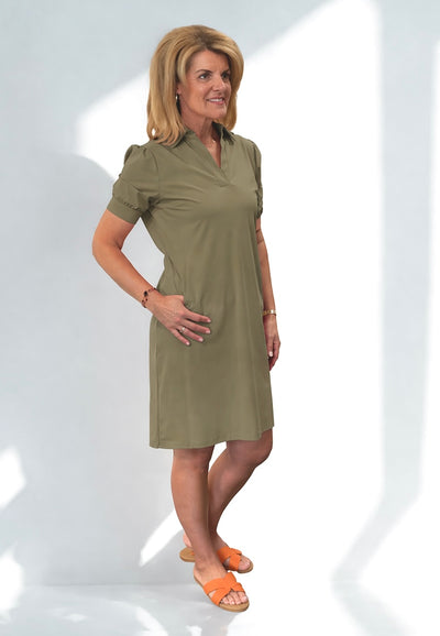 Mi Piace Travelstof Jurk 202605 olive