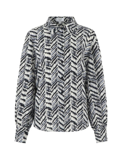 C&S Jessica Blouse skyway / zwart
