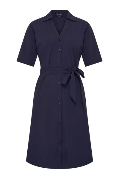 Mi Piace Travelstof Jurk 202807 donker blauw