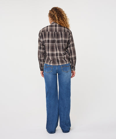 Esqualo Strass Blouse checkered print F26.28513