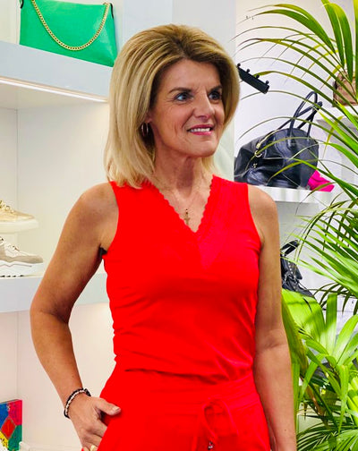 Mi Piace Travelstof Top Kant rood 202254