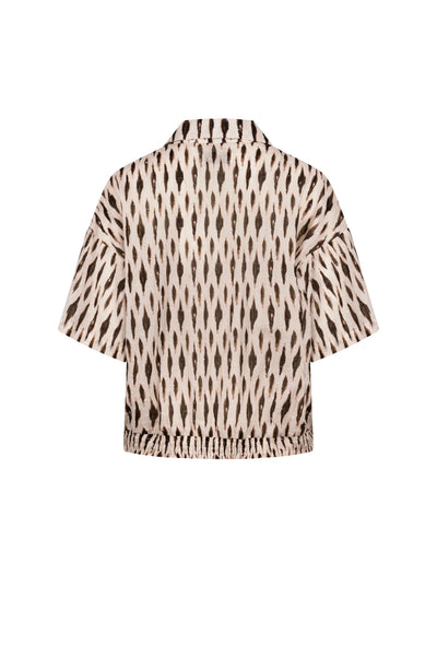 Nukus Britt Blouse Print offwhite/fango