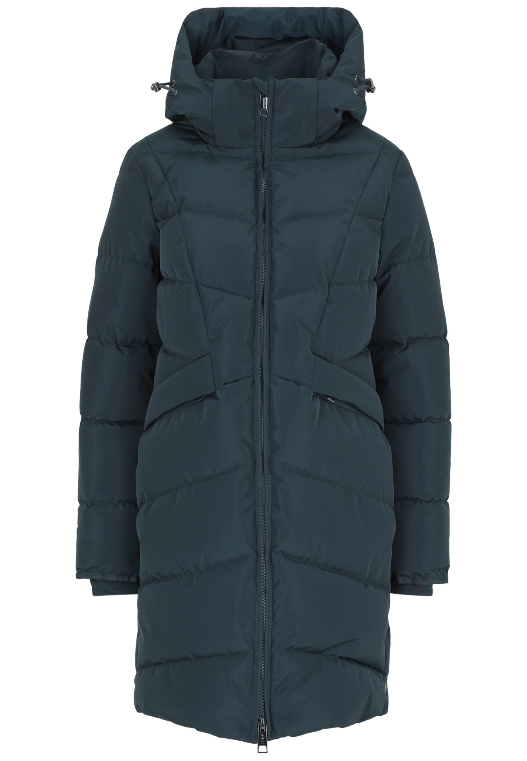 Covered Halflange Winterjas Adele 2 dark petrol