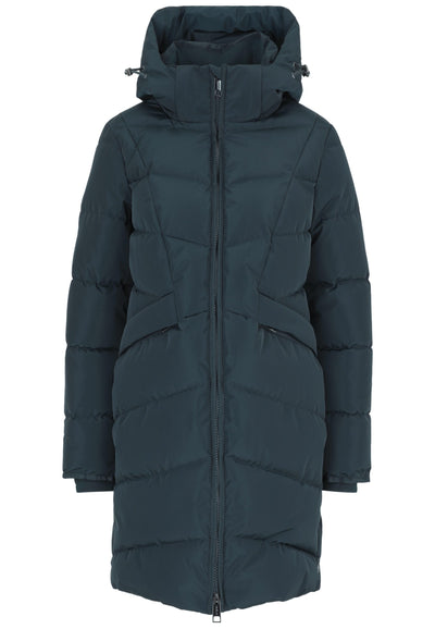 Covered Halflange Winterjas Adele 2 dark petrol