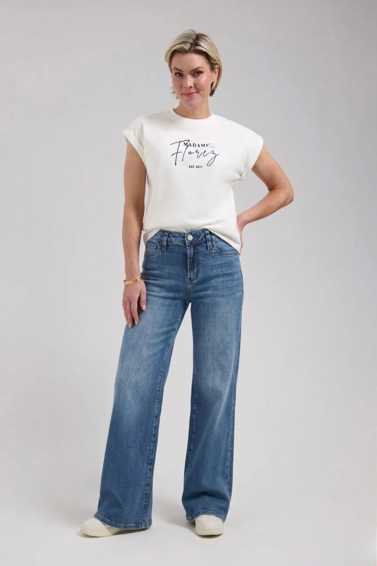 Florez Sophie Straight Jeans sea blue