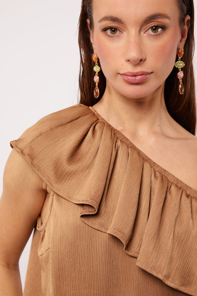 Fluresk Brean Top khaki bruin