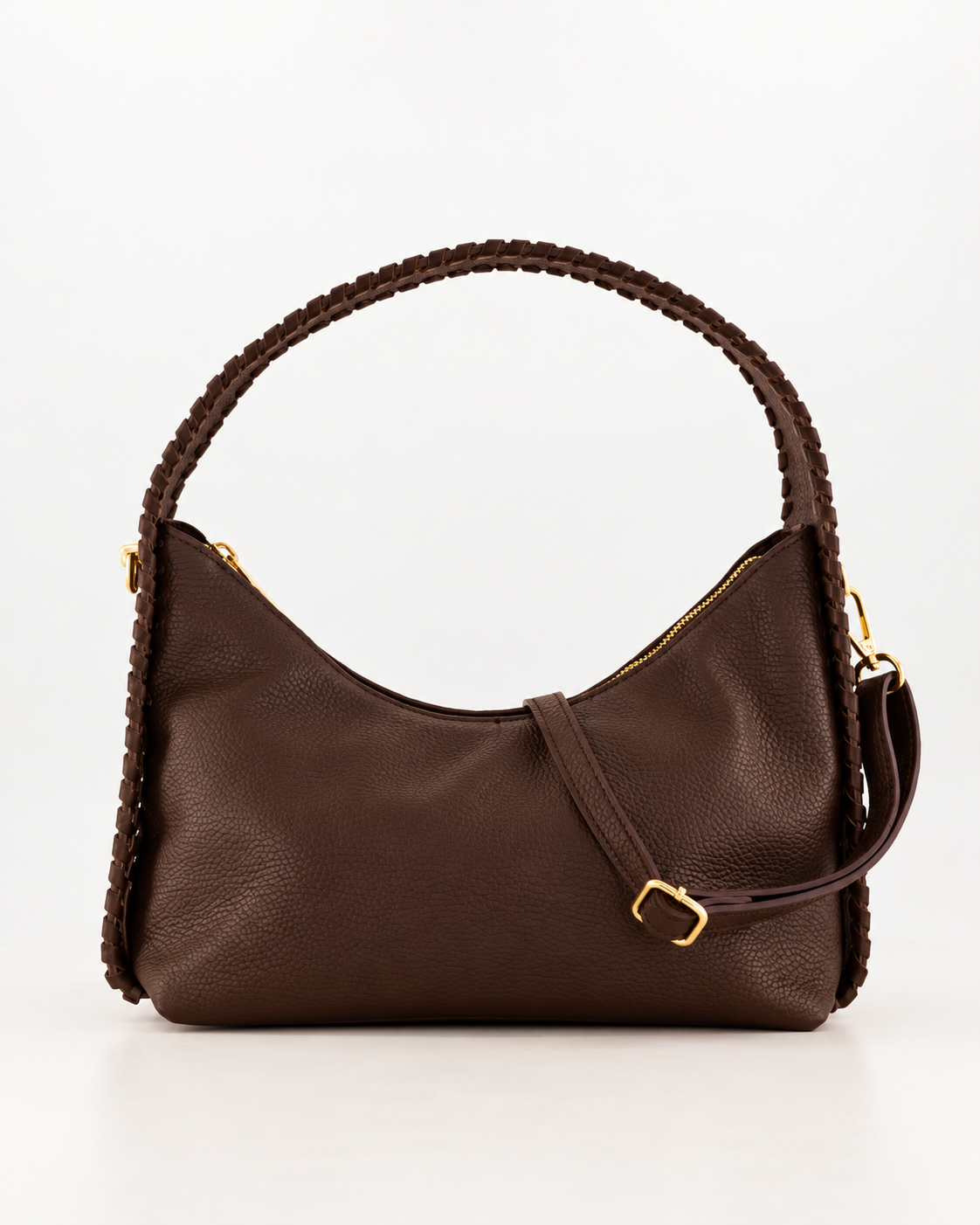 Iris Schoudertas Leer T419 dark brown