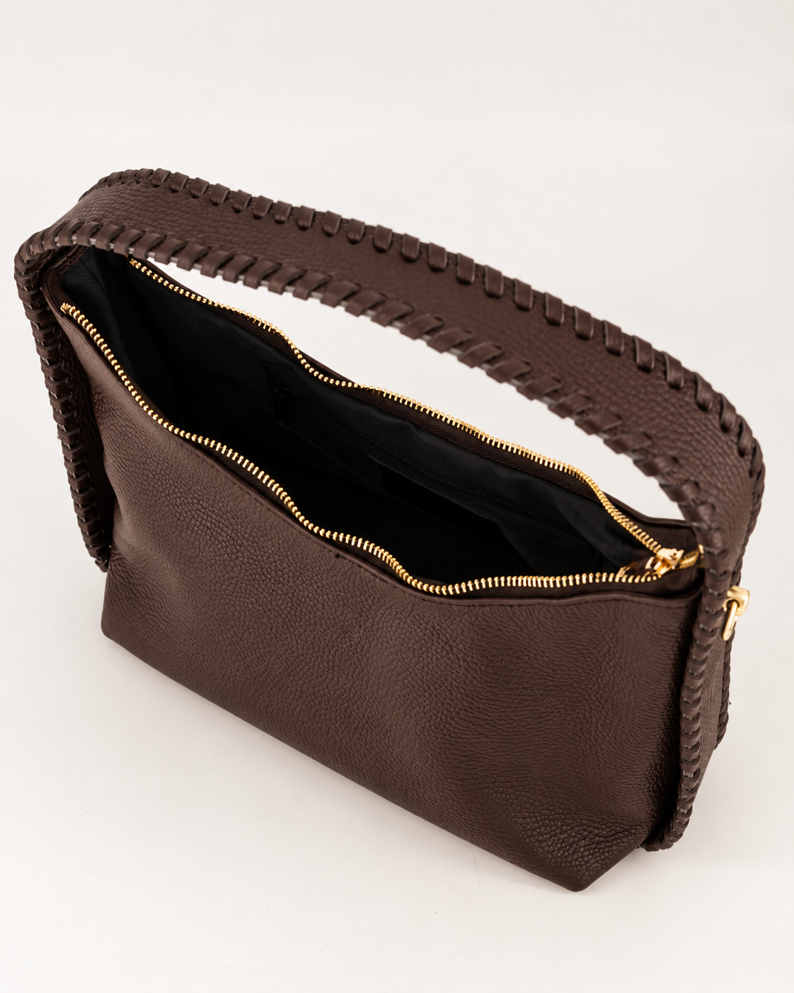 Iris Schoudertas Leer T419 dark brown