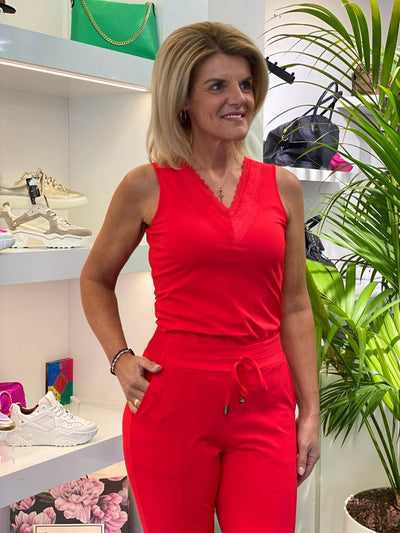 Mi Piace Travelstof Top Kant rood 202254