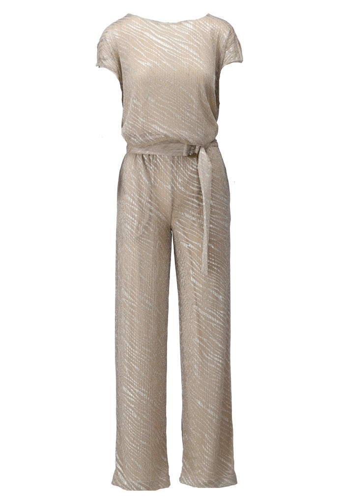 K-Design Jumpsuit met Lurex C250 P080 beige