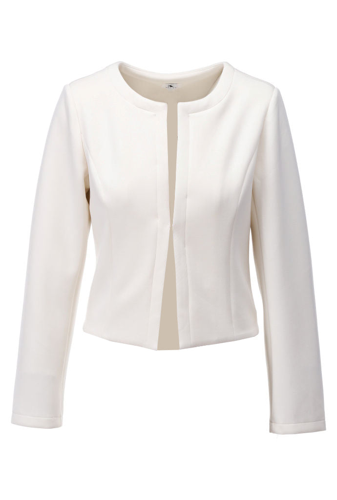 K-Design Kort Jasje met Ronde Hals C613 egret