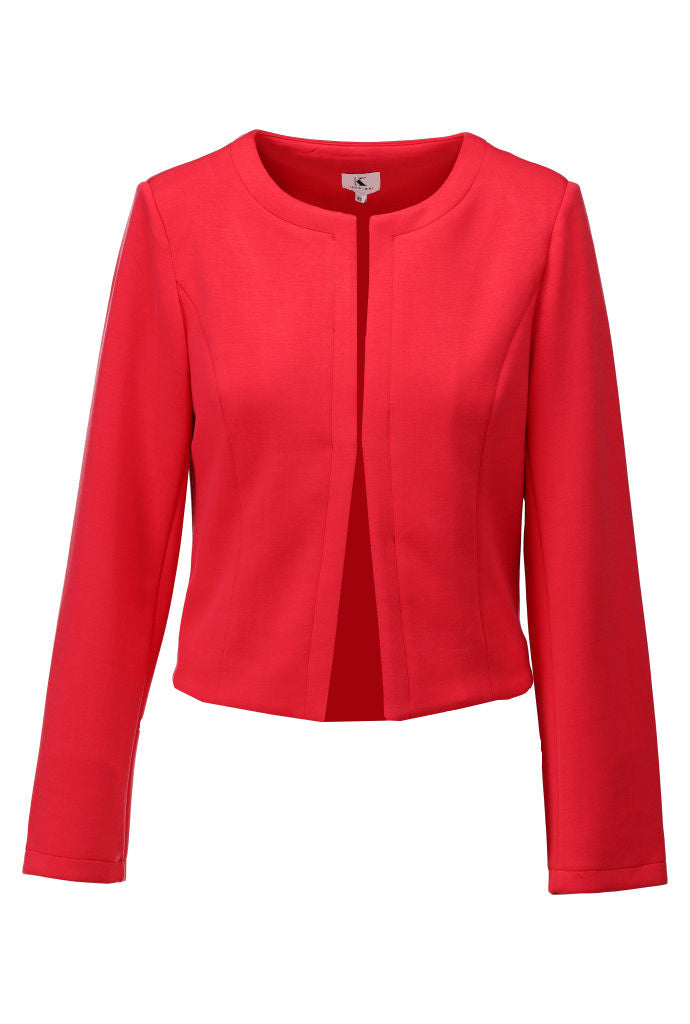 K-Design Kort Jasje met Ronde Hals C613 tomato red