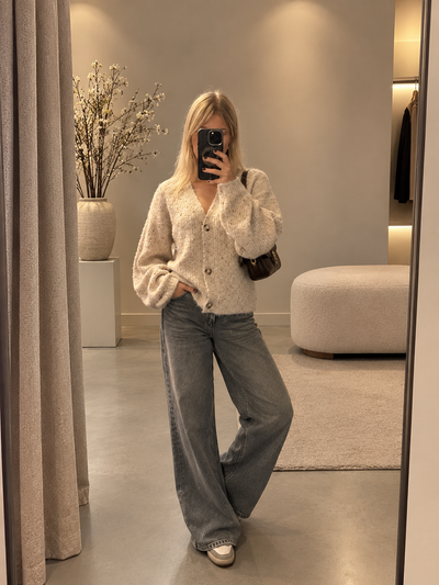 Freequent GRSNemes Cardigan moonbeam melange