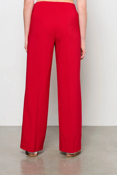 Co Woman Celeste Rechte Broek rood