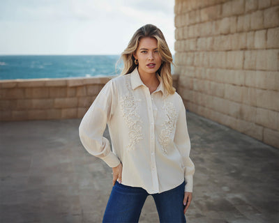 C&S Linsey Blouse ecru