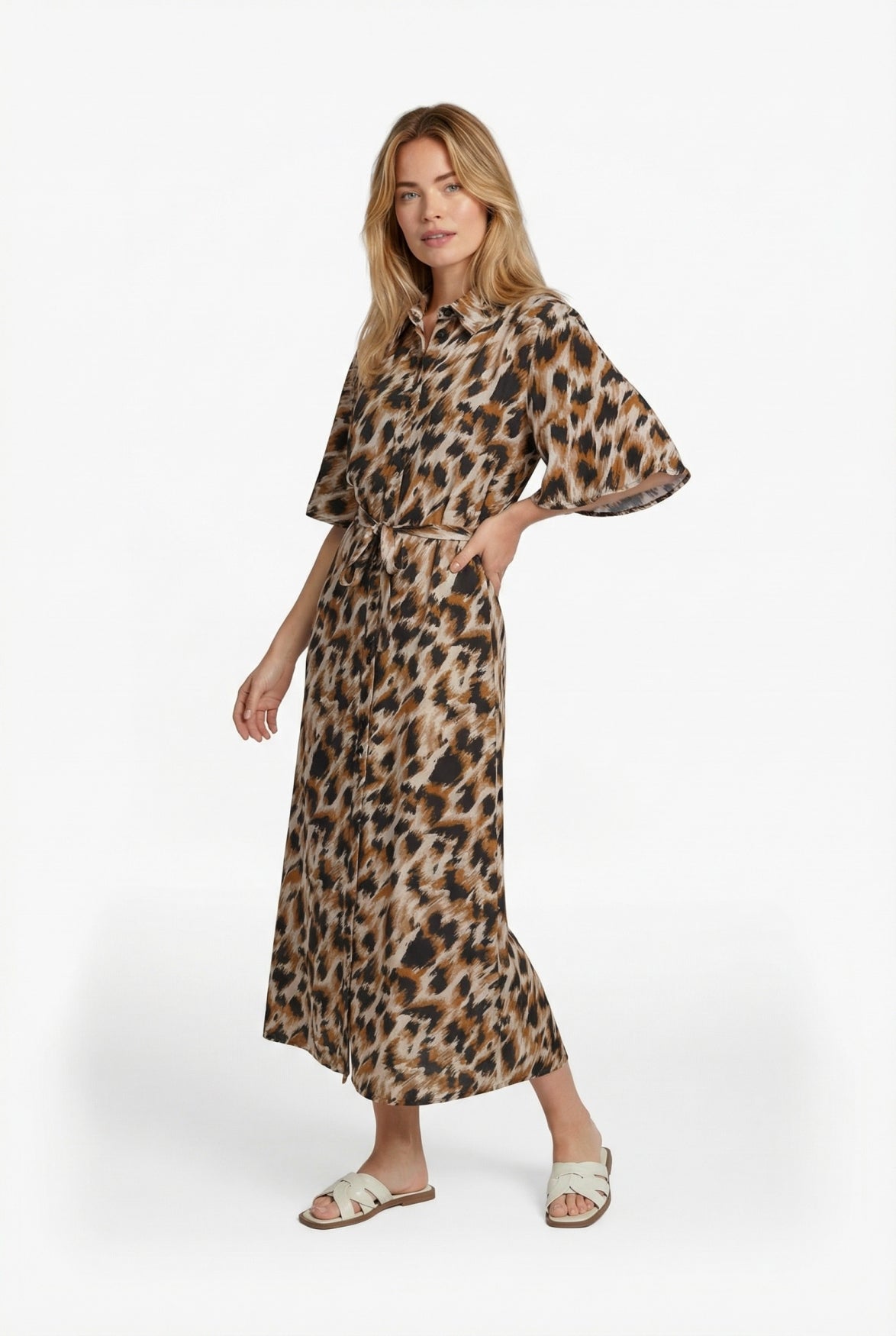 C&S Damina Jurk sand / golden yellow