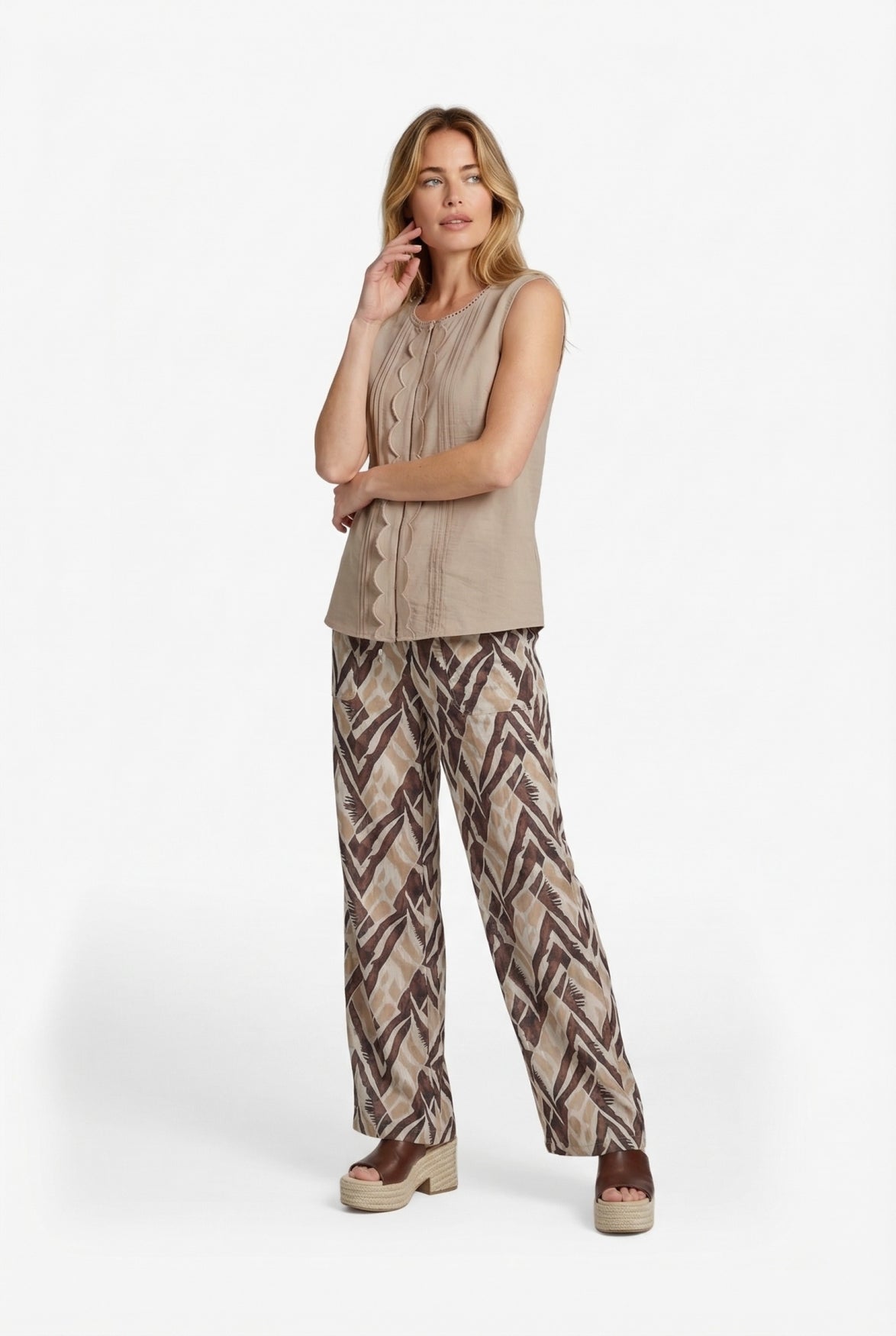 C&S Philine Broek sand / khaki