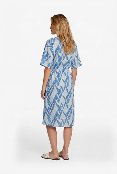 C&S Dalma Jurk sand / cornflower blue