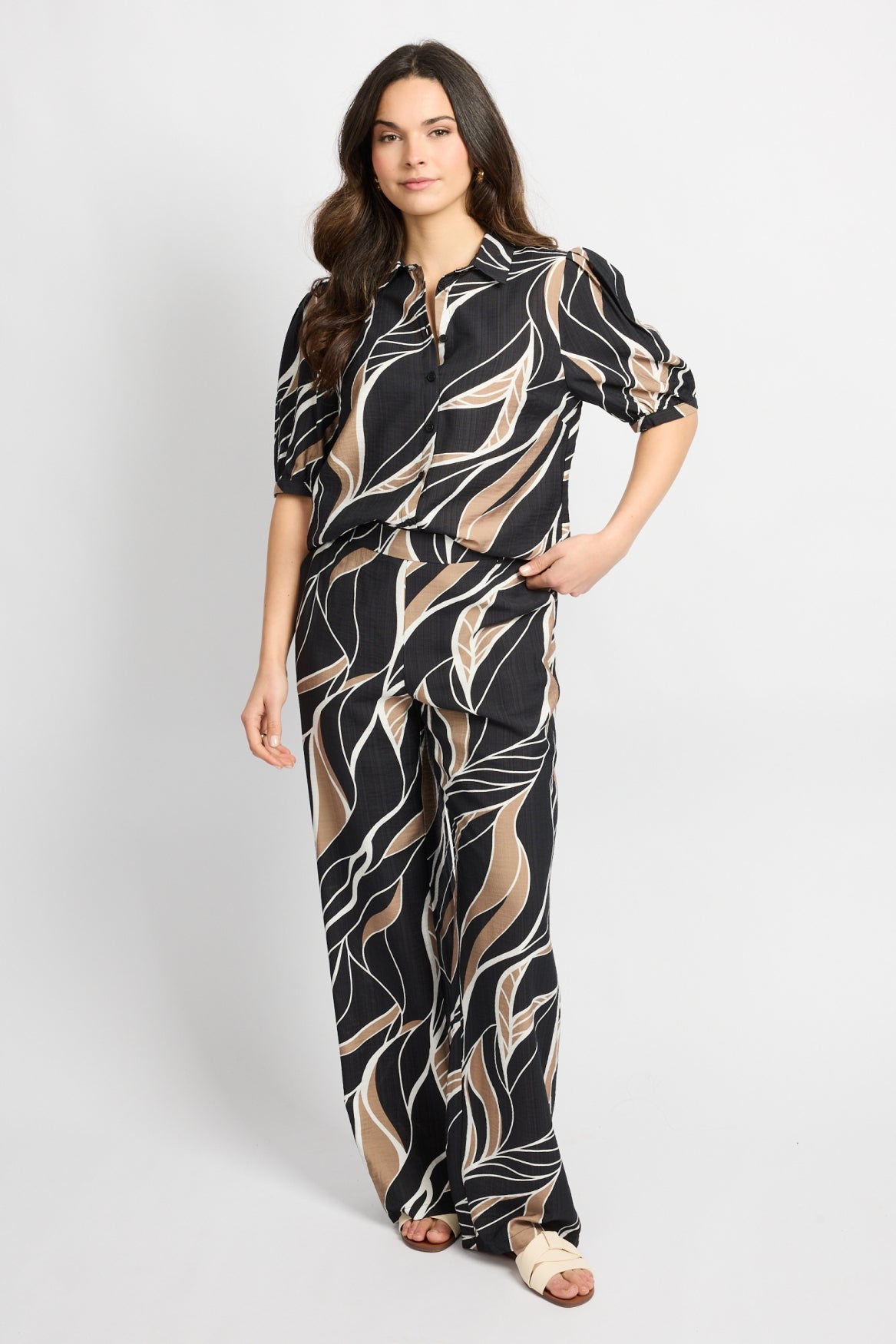 C&S Primrose Broek black / latte