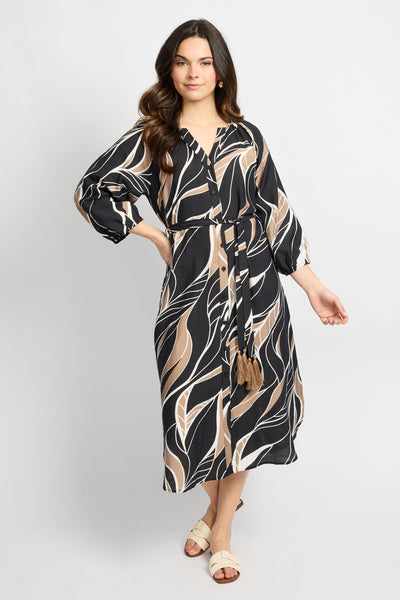 C&S Dacia Jurk black / latte