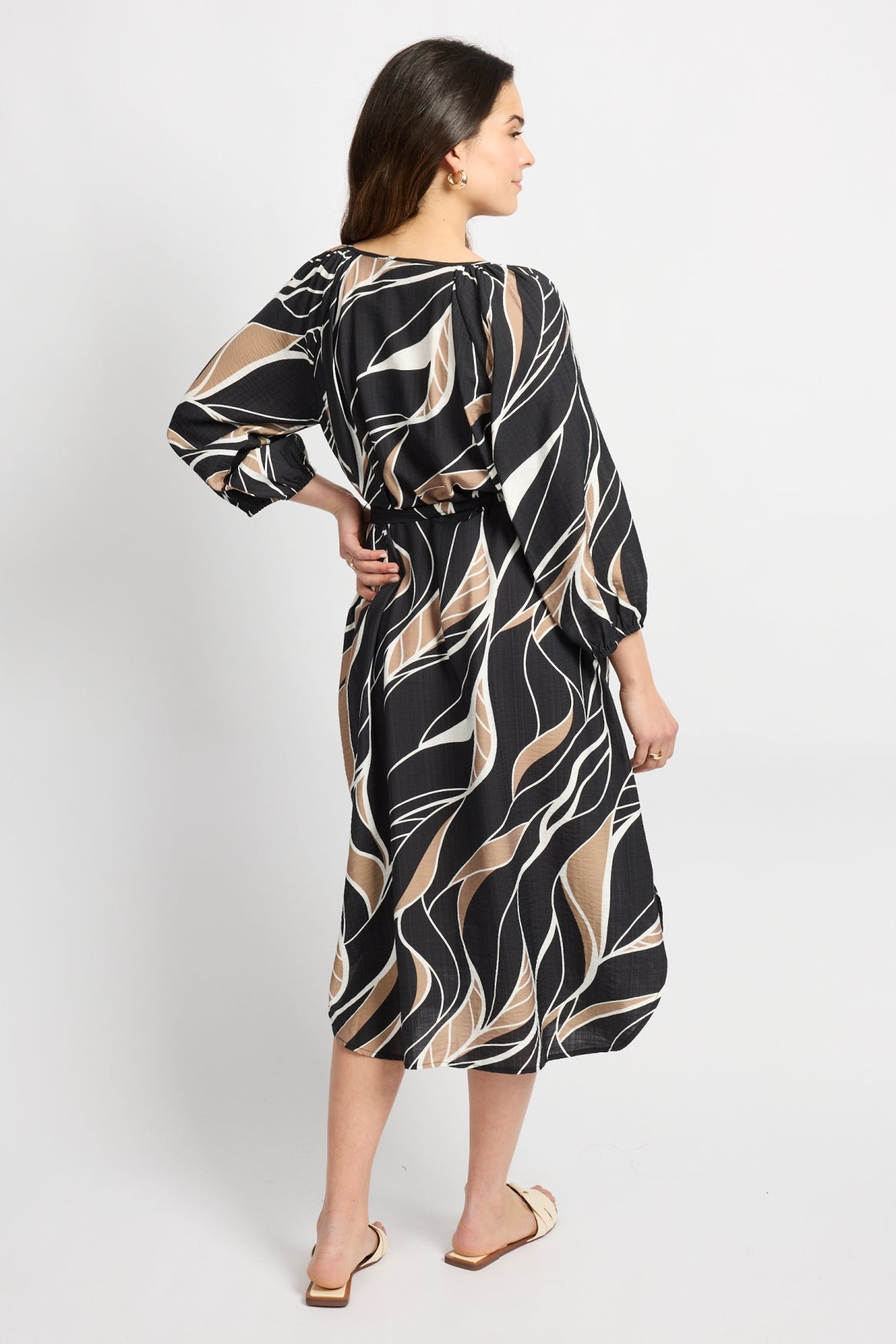 C&S Dacia Jurk black / latte