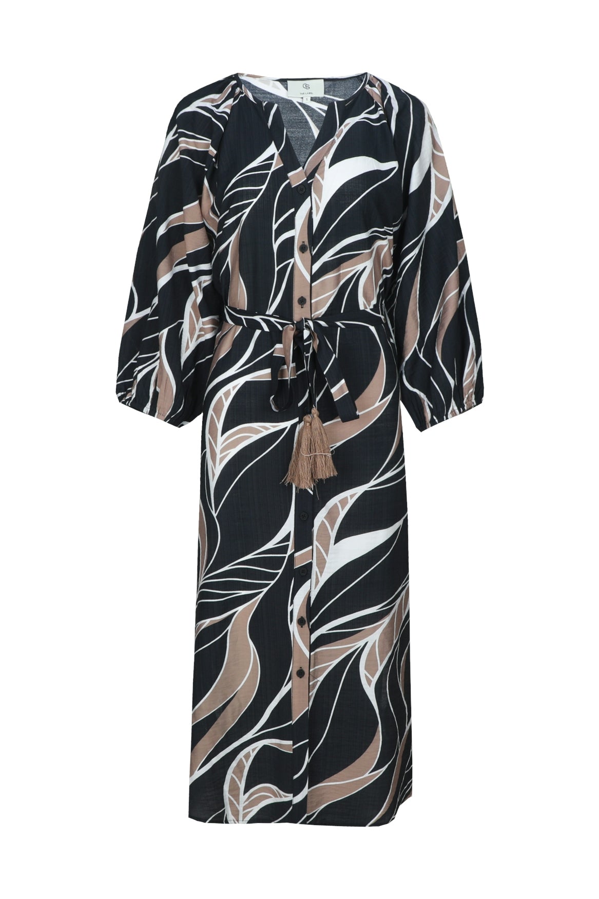 C&S Dacia Jurk black / latte