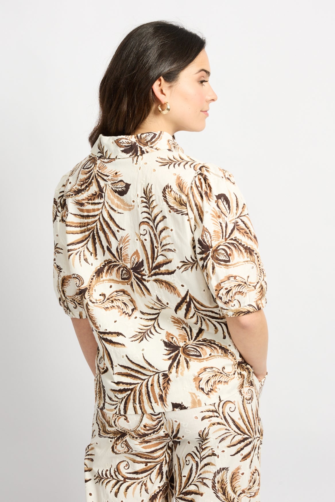 C&S Lucia Blouse offwhite / latte