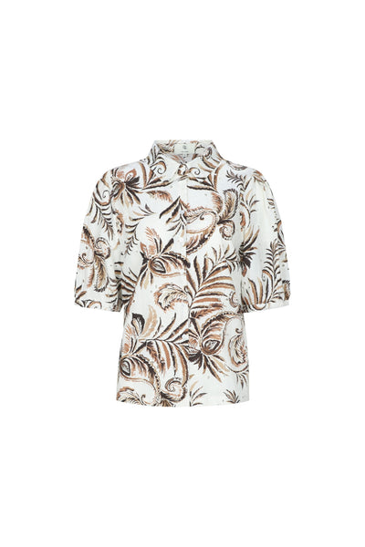 C&S Lucia Blouse offwhite / latte