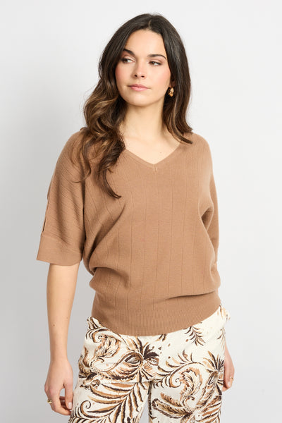 C&S Aboney Knit Pullover latte