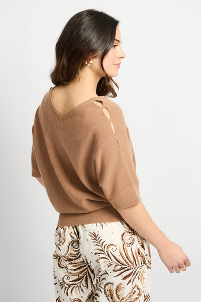 C&S Aboney Knit Pullover latte