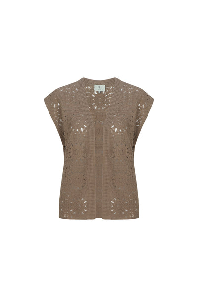 C&S Vedika Knit Gilet latte