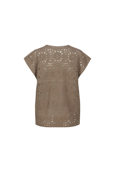 C&S Vedika Knit Gilet latte
