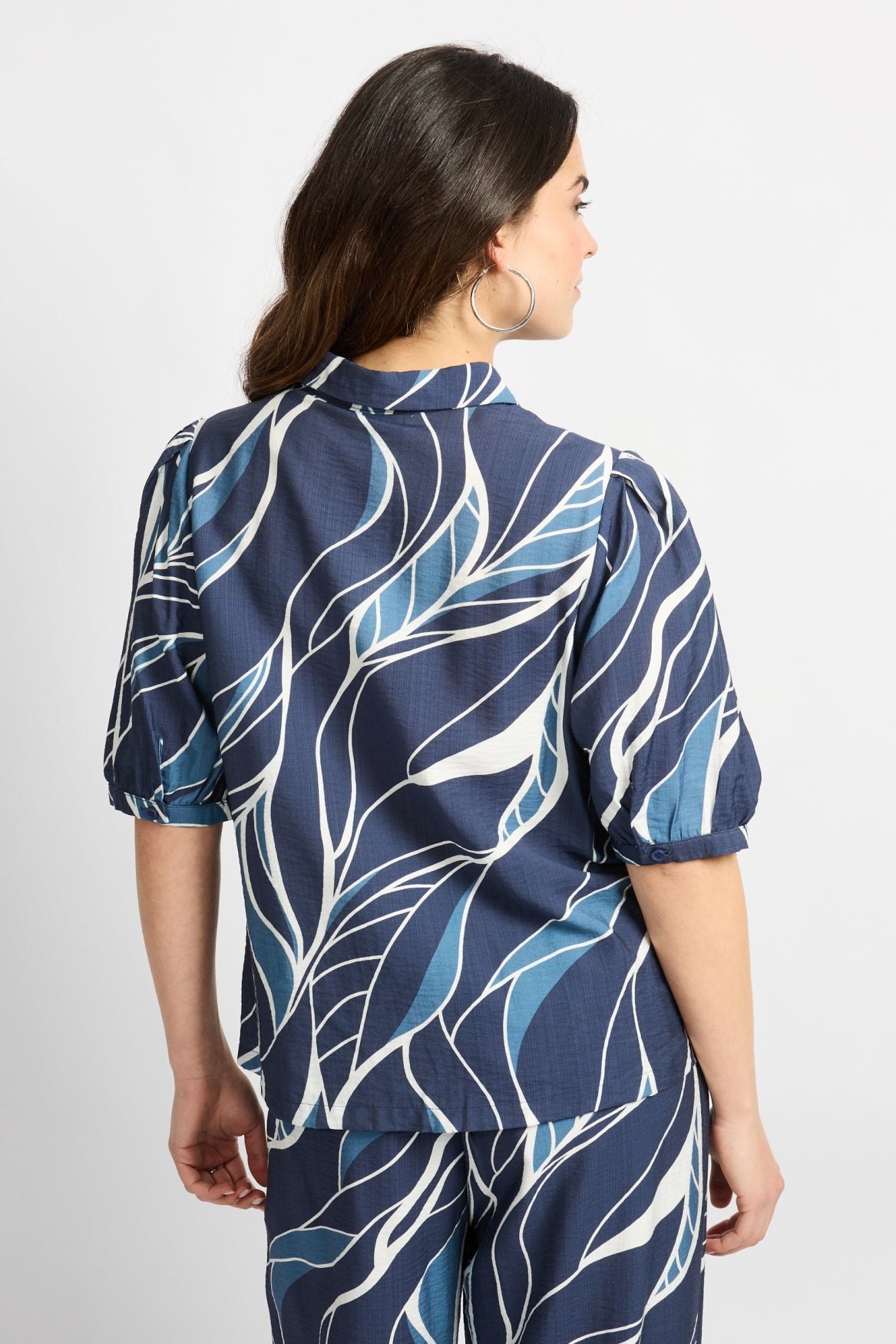 C&S Lisa Blouse dusty blue/light blue