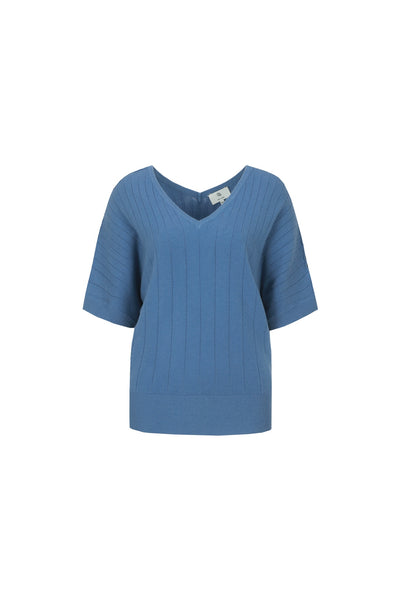 C&S Aboney Knit Pullover dusty blue