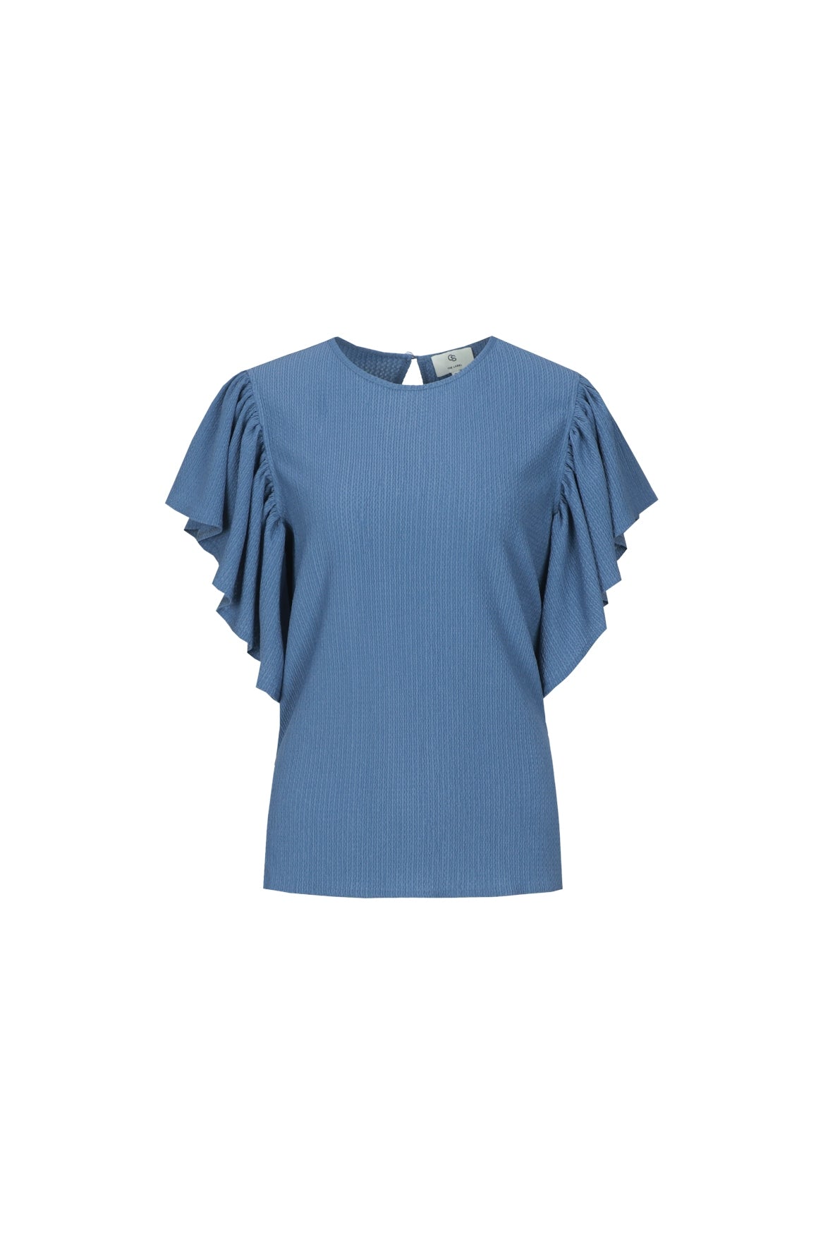 C&S Tilda Top dusty blue