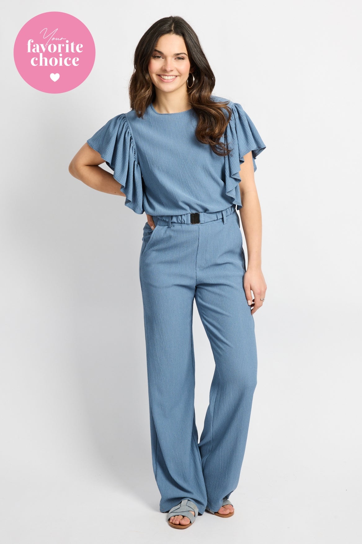 C&S Presem Broek dusty blue